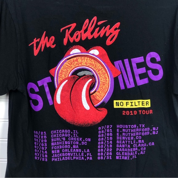 Rolling Stones 2019 No Filter Tour Tee Band T-Shirt - Picture 4 of 5